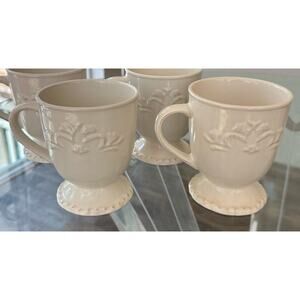 Coffee Mugs Better Homes and Gardens Medallion Wreath Cream Mist Set of 2